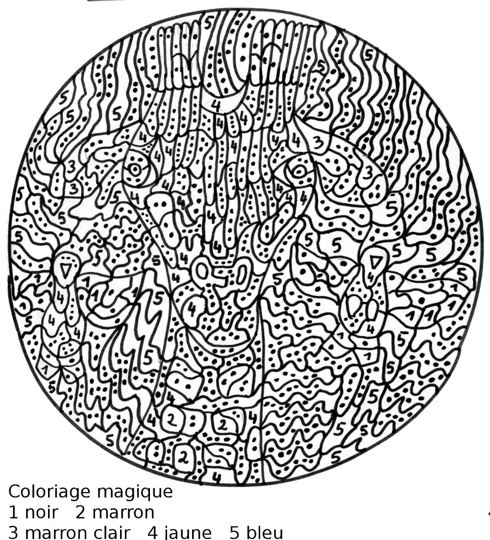 Dessin à colorier: Coloriage magique (Éducatifs) #126164 - Coloriages à Imprimer Gratuits