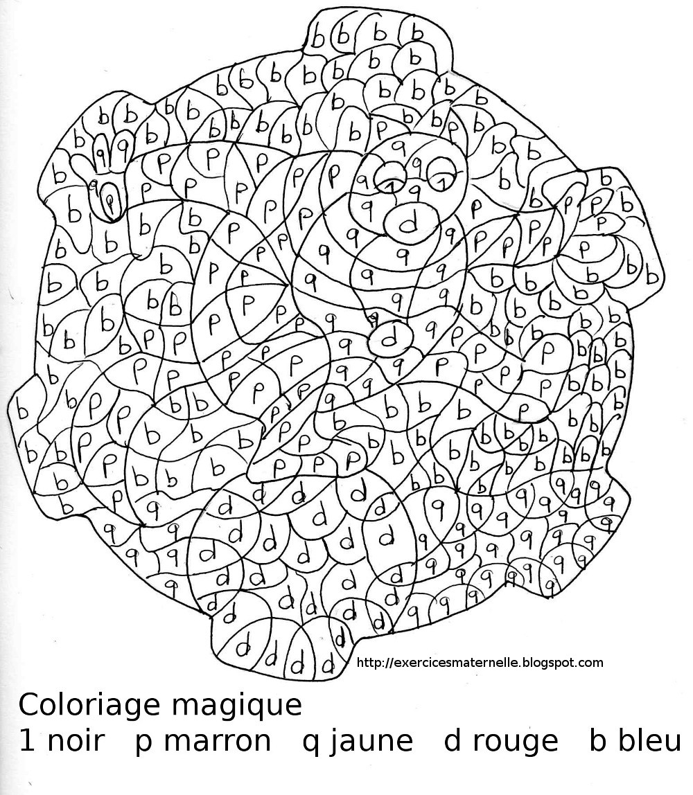 Dessin à colorier: Coloriage magique (Éducatifs) #126175 - Coloriages à Imprimer Gratuits