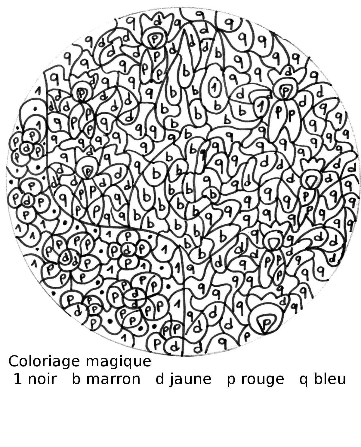 Dessin à colorier: Coloriage magique (Éducatifs) #126191 - Coloriages à Imprimer Gratuits