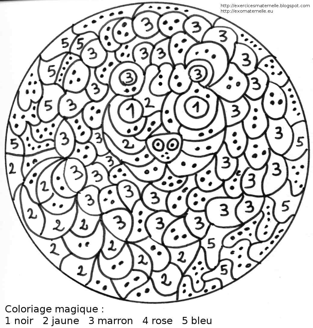 Dessin à colorier: Coloriage magique (Éducatifs) #126197 - Coloriages à Imprimer Gratuits