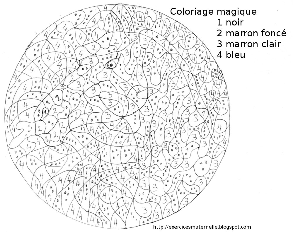 Dessin à colorier: Coloriage magique (Éducatifs) #126200 - Coloriages à Imprimer Gratuits