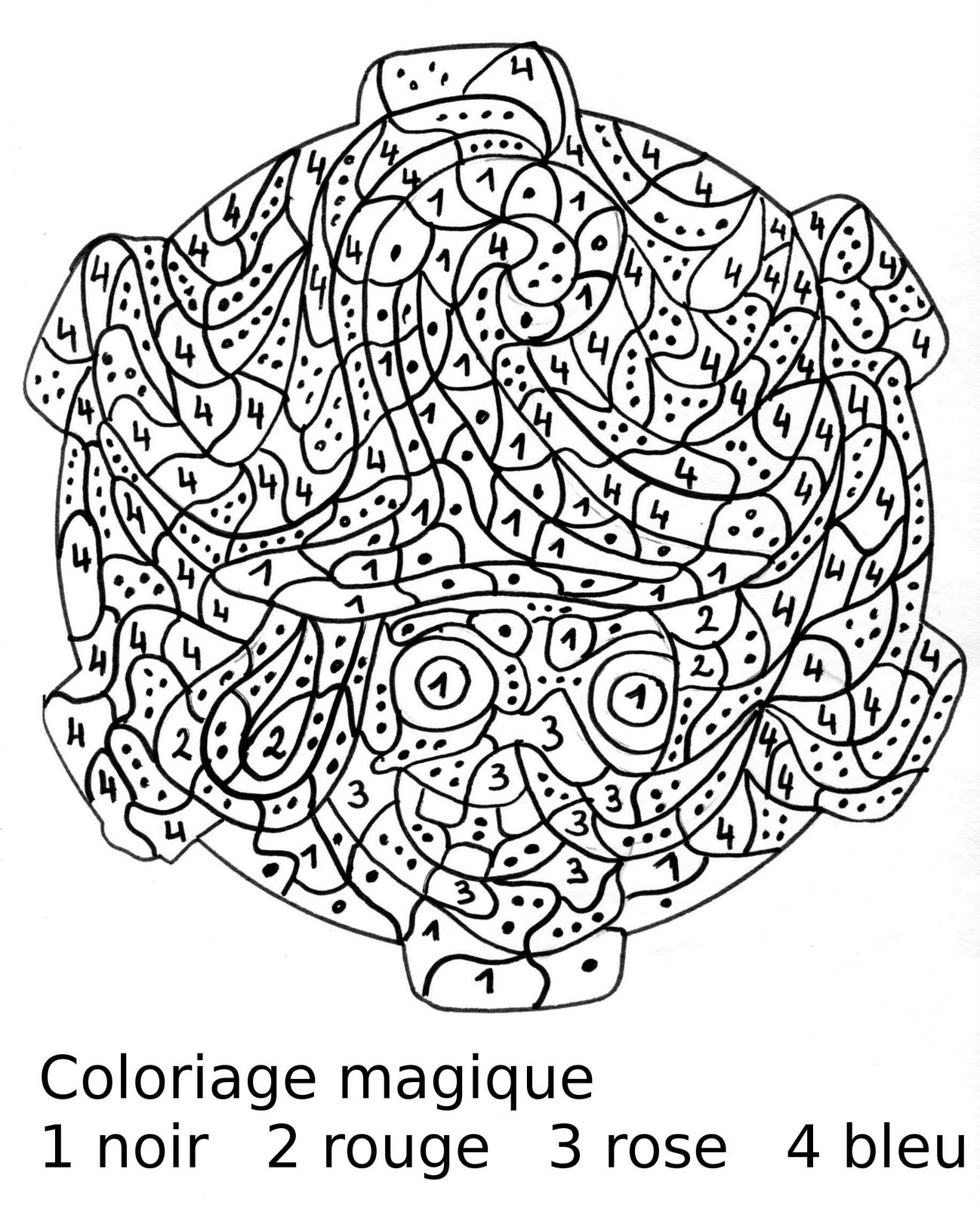 Dessin à colorier: Coloriage magique (Éducatifs) #126204 - Coloriages à Imprimer Gratuits