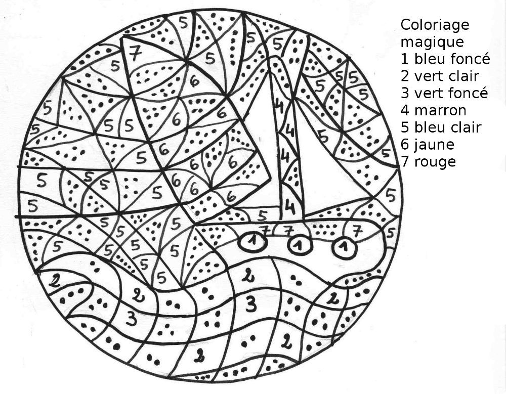 Dessin à colorier: Coloriage magique (Éducatifs) #126223 - Coloriages à Imprimer Gratuits