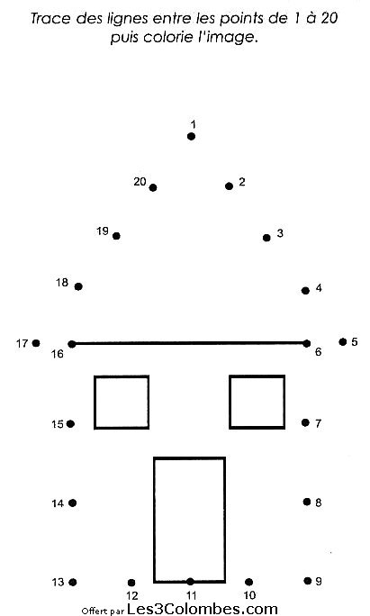 Dessin à colorier: Coloriage point à point (Éducatifs) #125883 - Coloriages à Imprimer Gratuits
