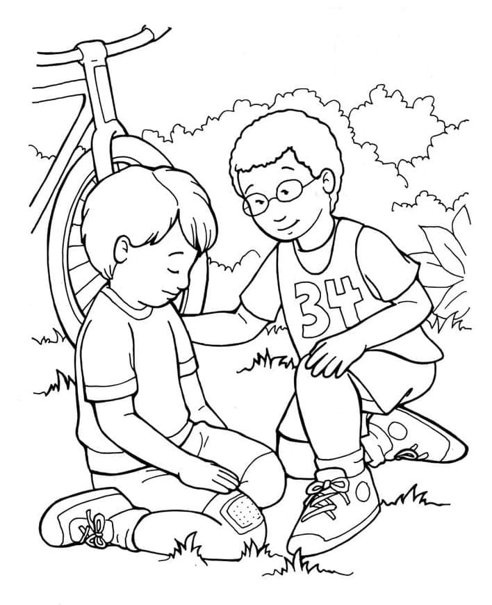 Coloriage gratuit Amitié #193114 de la collection Famille et Amis à imprimer