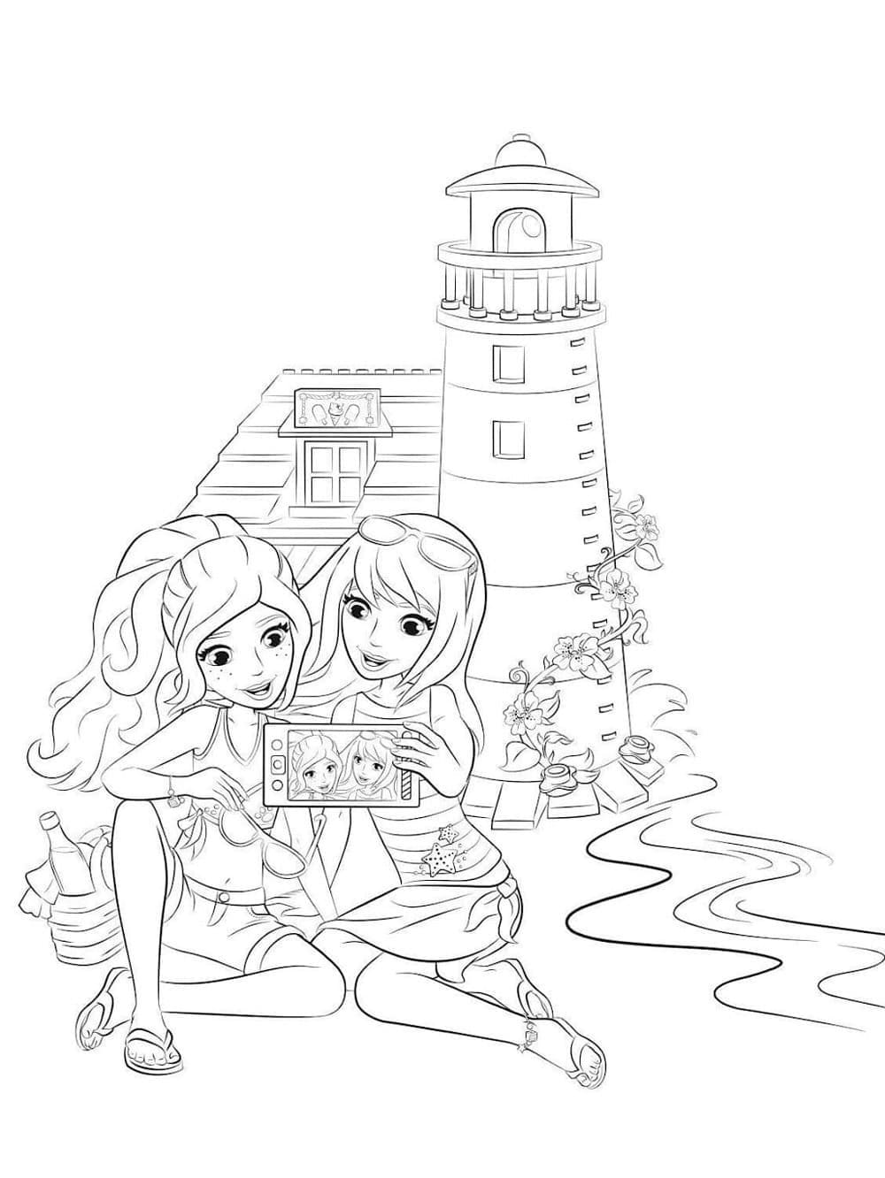 Dessin à colorier: Amitié (Famille et Amis) #193118 - Coloriages à Imprimer Gratuits