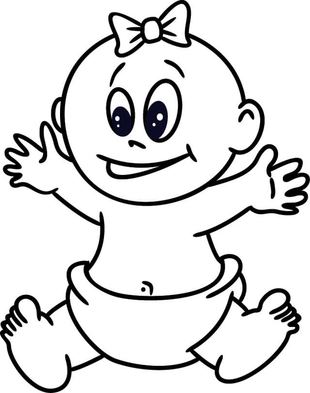 Coloriage imprimable Bébé #179984 de la collection Famille et Amis à colorier aux crayons