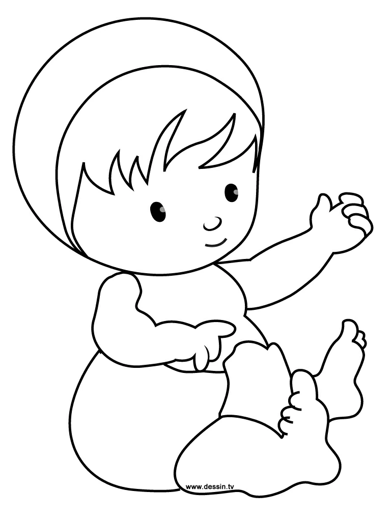 Dessin à colorier: Bébé (Famille et Amis) #86585 - Coloriages à Imprimer Gratuits