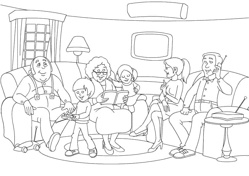 Illustration au trait Famille #189362 de la collection Famille et Amis à colorier gratuitement Illustration au trait Famille #189362 de la collection Famille et Amis à colorier gratuitement