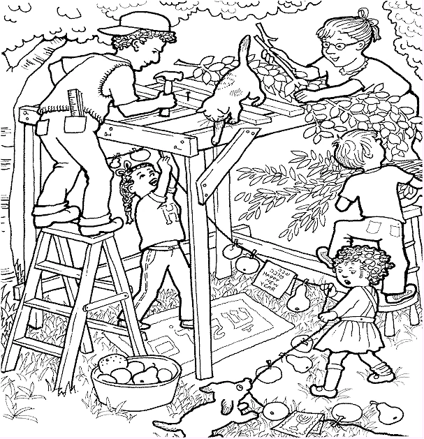 Coloriage gratuit Famille #95104 de la collection Famille et Amis à imprimer