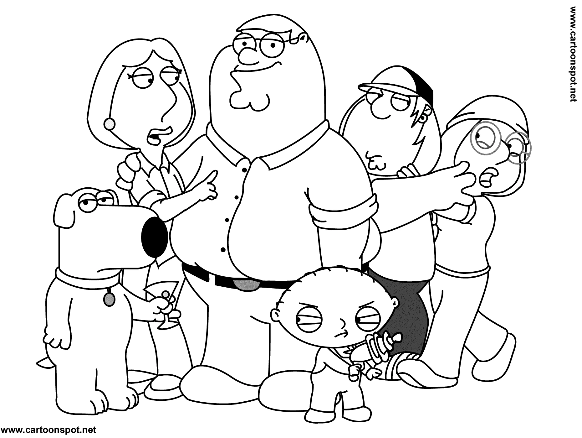Page de coloriage Famille #95105, collection Famille et Amis, à imprimer et colorier
