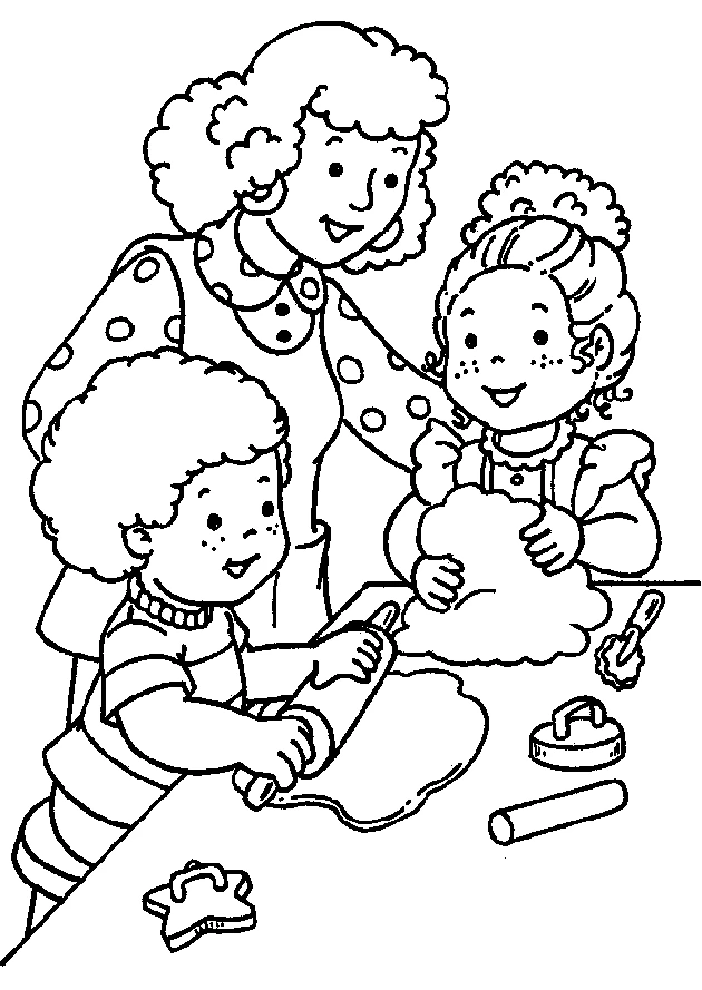 Coloriage gratuit Famille #95207 de la collection Famille et Amis à imprimer