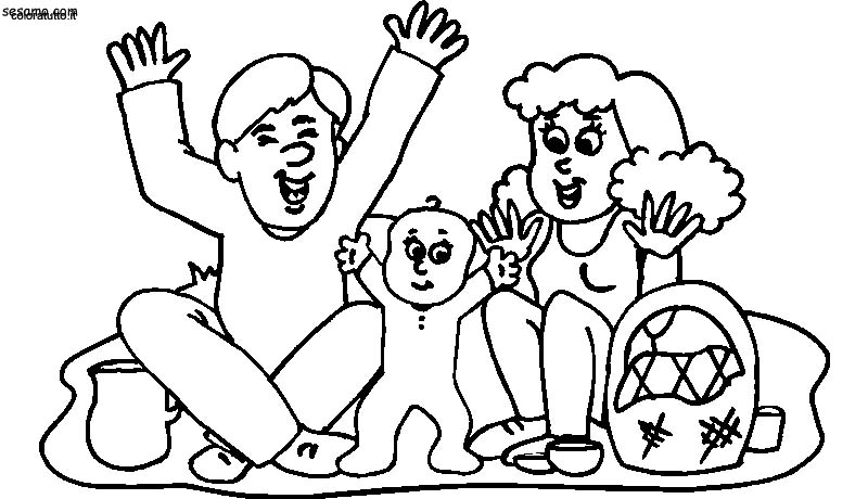 Dessin à colorier: Famille (Famille et Amis) #95212 - Coloriages à Imprimer Gratuits