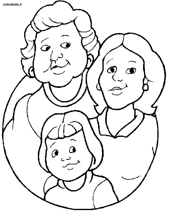 Dessin Famille #95226 à colorier de la série Famille et Amis, gratuit à télécharger et imprimer