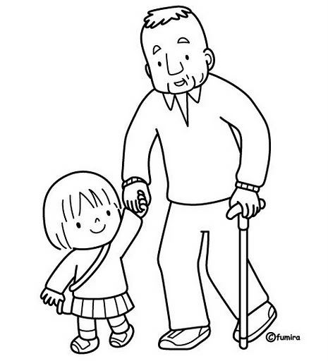 Illustration au trait Famille #95247 de la collection Famille et Amis à colorier gratuitement