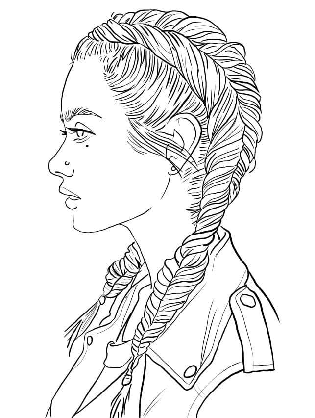 Coloriage gratuit pour enfants et adultes Fille Ado #194517, collection Famille et Amis