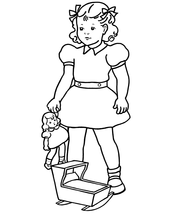 Illustration au trait Fillette #96529 de la collection Famille et Amis à colorier gratuitement Illustration au trait Fillette #96529 de la collection Famille et Amis à colorier gratuitement