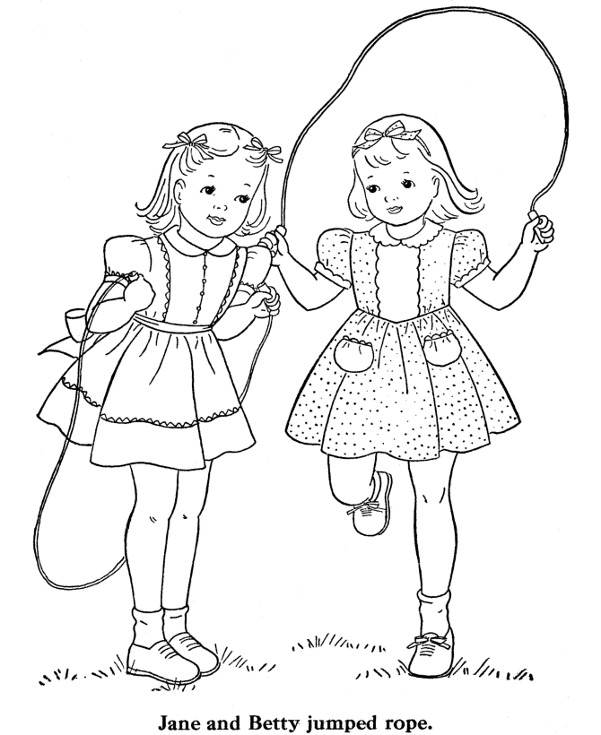 Dessin Fillette #96536 à colorier de la série Famille et Amis, gratuit à télécharger et imprimer