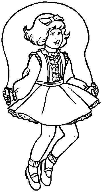 Coloriage imprimable Fillette #96569 de la collection Famille et Amis à colorier aux crayons