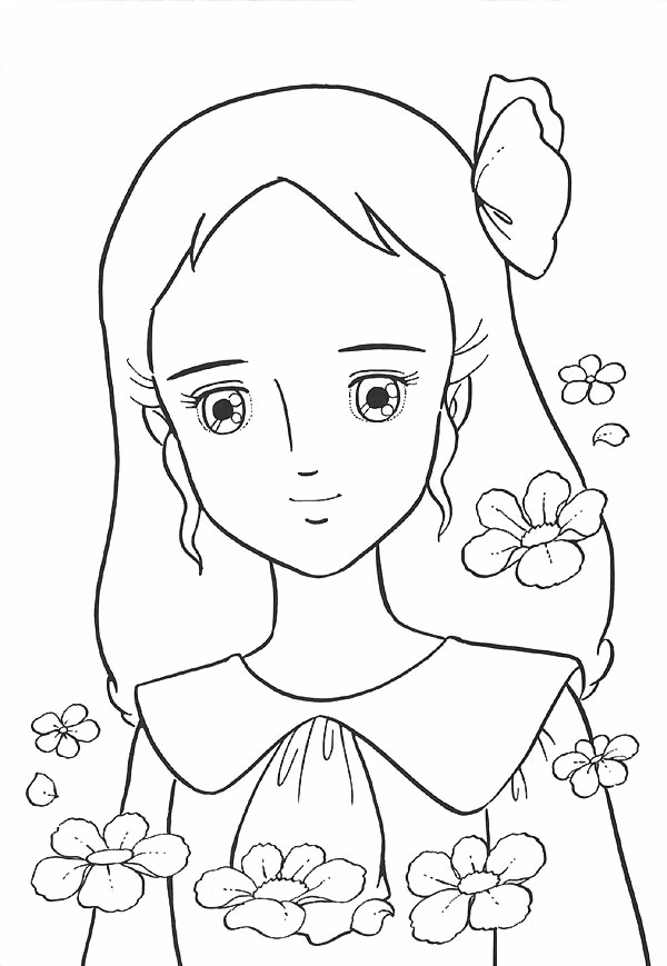 Dessin Fillette #96631 à colorier de la série Famille et Amis, gratuit à télécharger et imprimer