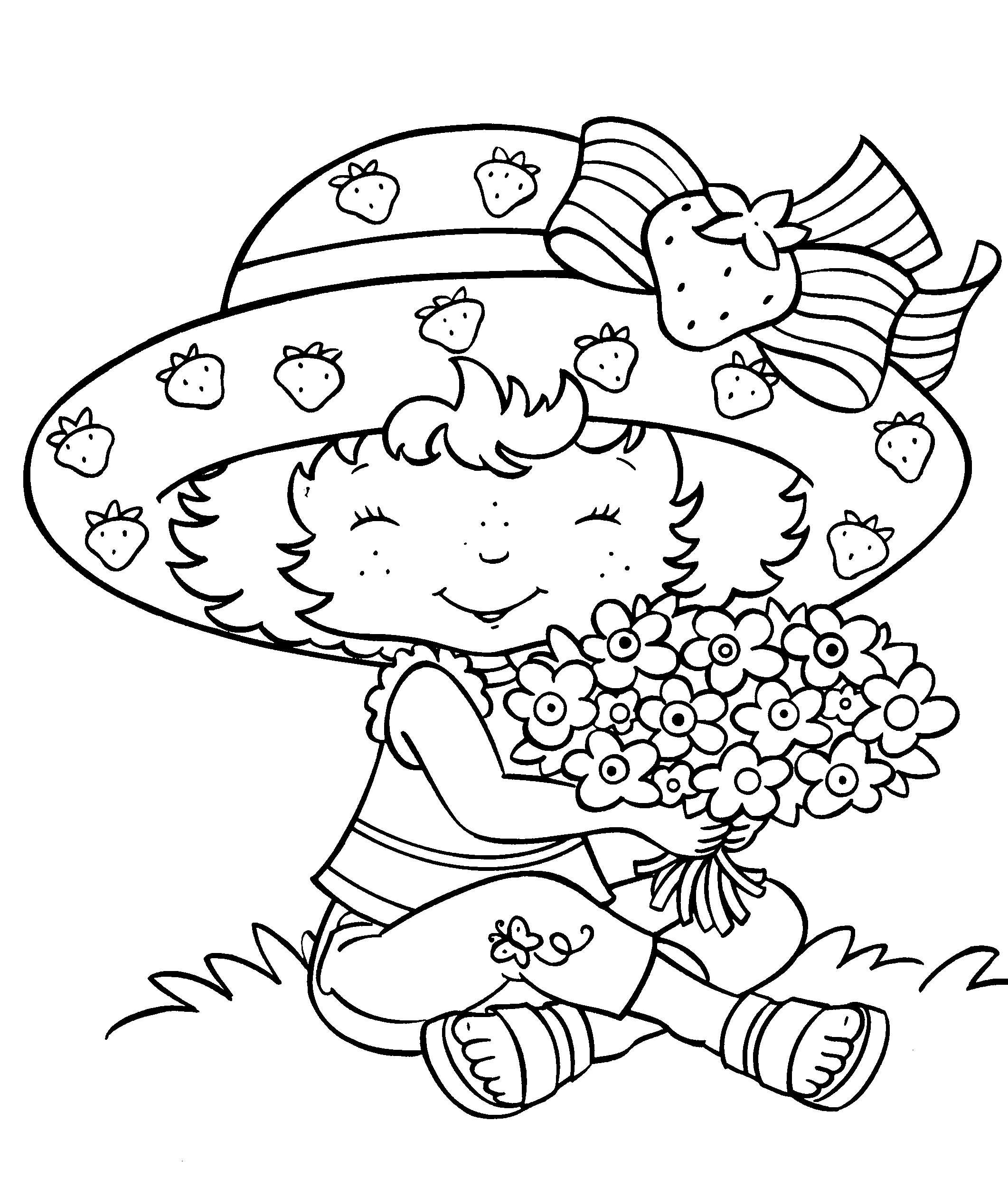 Coloriage à imprimer Fillette #96682 de la série Famille et Amis, gratuit pour enfants et adultes