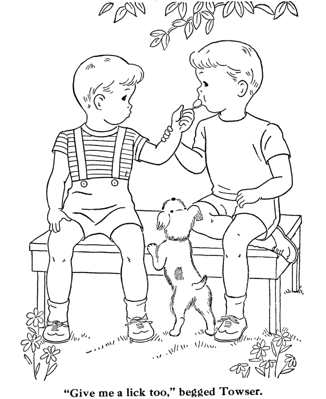 Coloriage imprimable Garçon #97423 de la collection Famille et Amis à colorier aux crayons