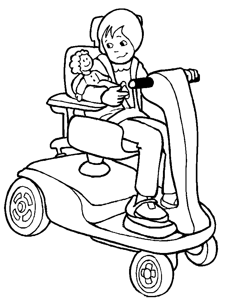 Coloriage imprimable Handicapé #98408 de la collection Famille et Amis à colorier aux crayons