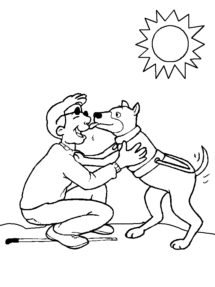 Coloriage Handicapé #98423 à imprimer gratuitement, extrait de la collection Famille et Amis