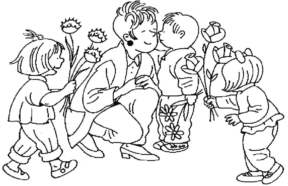 Joli coloriage Maman #101201 de la collection Famille et Amis, prêt à imprimer pour petits et grands
