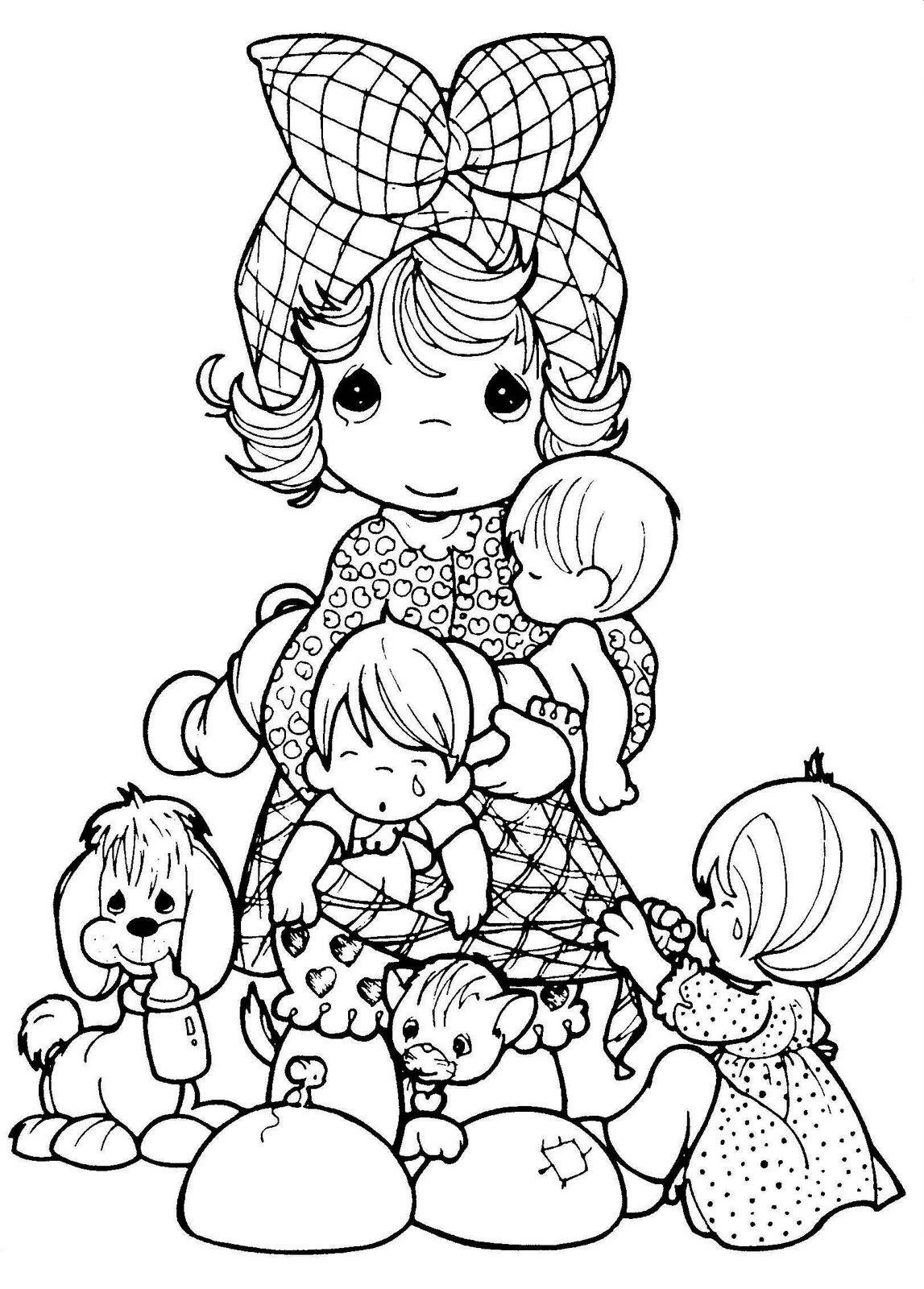 Coloriage gratuit Maman #101307 de la collection Famille et Amis à imprimer