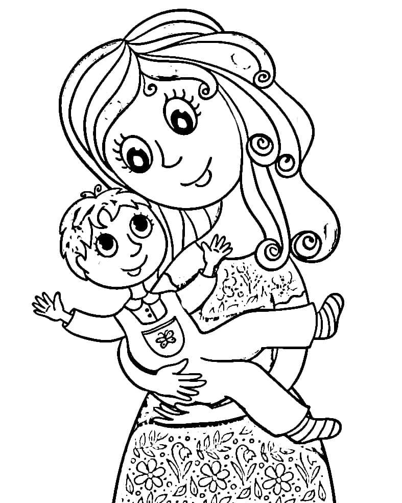 Joli coloriage Maman #209439 de la collection Famille et Amis, prêt à imprimer pour petits et grands Joli coloriage Maman #209439 de la collection Famille et Amis, prêt à imprimer pour petits et grands