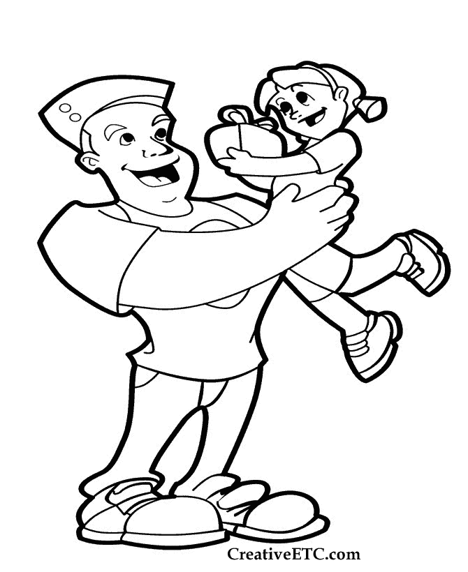 Dessin Papa #103567 à colorier de la série Famille et Amis, gratuit à télécharger et imprimer