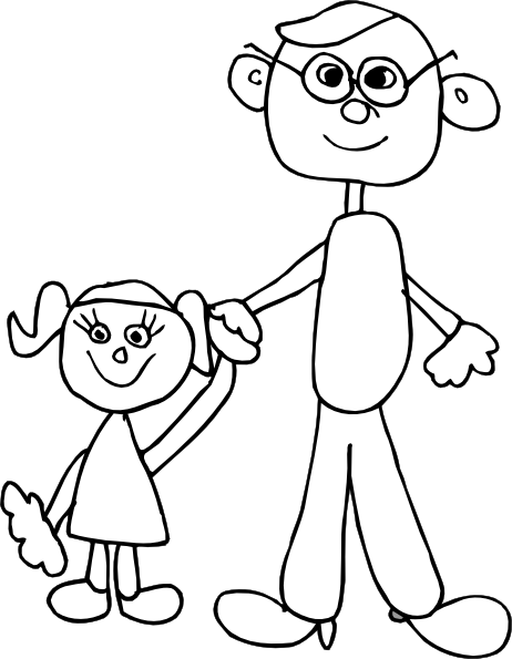 Coloriage gratuit Papa #103638 de la collection Famille et Amis à imprimer