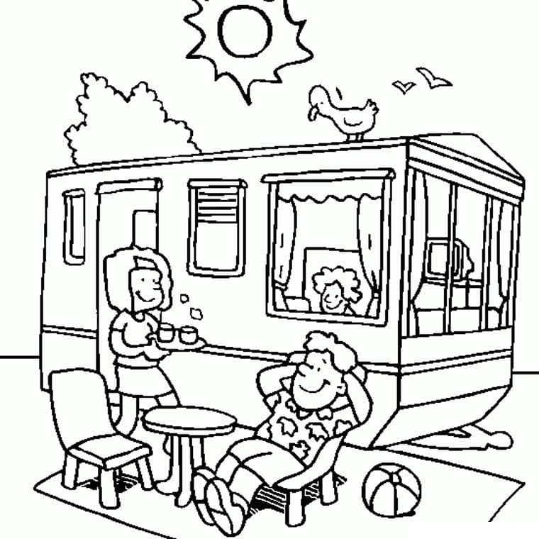 Coloriage gratuit Vacances #201576 de la collection Famille et Amis à imprimer