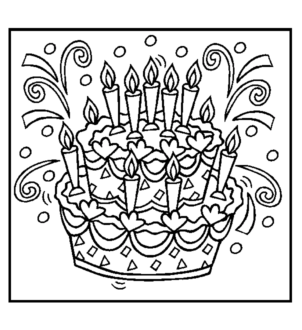 Coloriage gratuit Anniversaire #57087 de la collection Fêtes et Célébrations à imprimer