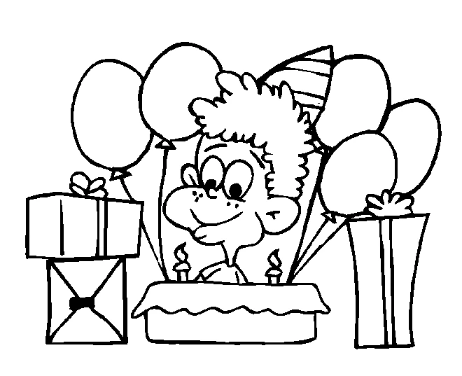 Coloriage gratuit Anniversaire #57182 de la collection Fêtes et Célébrations à imprimer