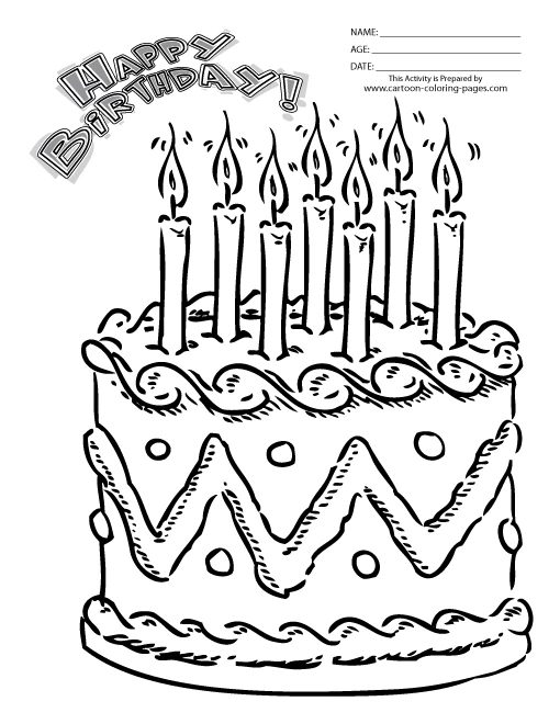 Coloriage gratuit Anniversaire #57324 de la collection Fêtes et Célébrations à imprimer