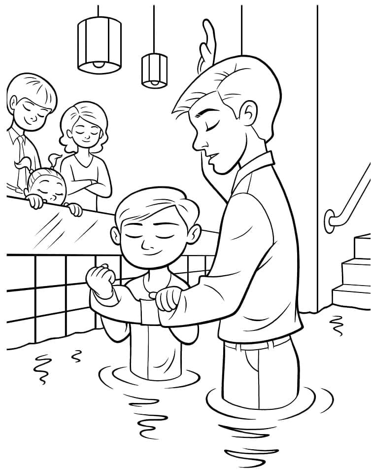 Dessin à colorier: Bapteme (Fêtes et Célébrations) #210730 - Coloriages à Imprimer Gratuits