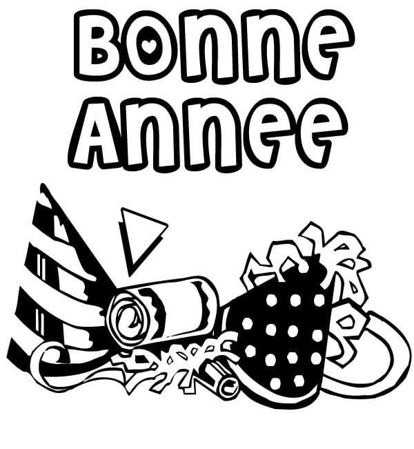 Coloriage imprimable Bonne Année #176330 de la collection Fêtes et Célébrations à colorier aux crayons