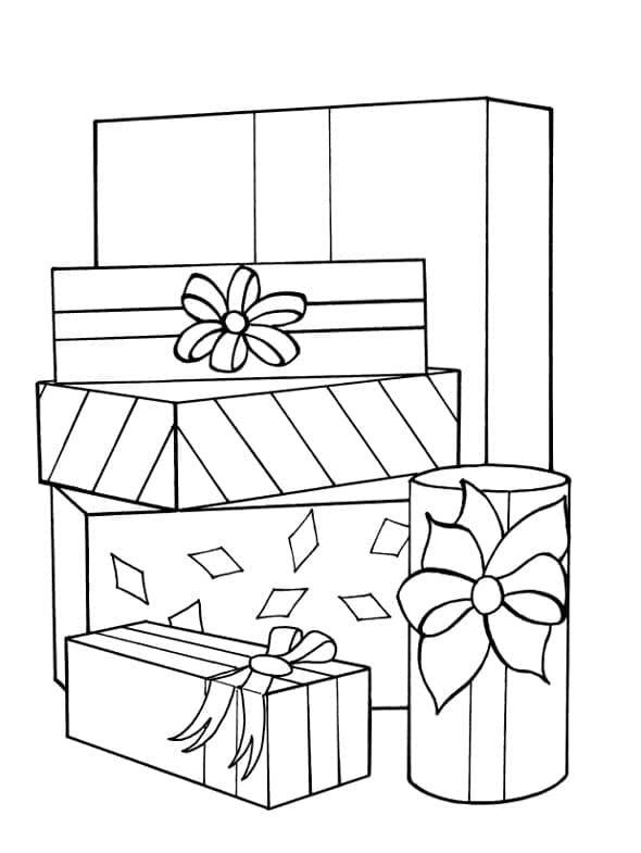 Coloriage Cadeau #201797 à imprimer gratuitement, extrait de la collection Fêtes et Célébrations