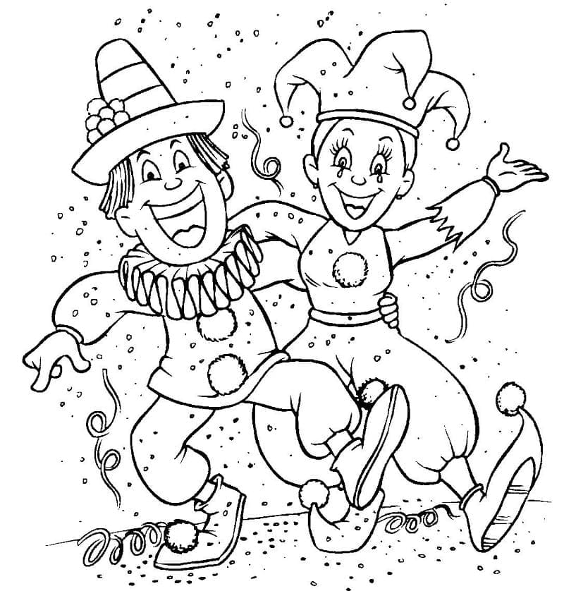 Dessin à colorier: Carnaval (Fêtes et Célébrations) #174463 - Coloriages à Imprimer Gratuits