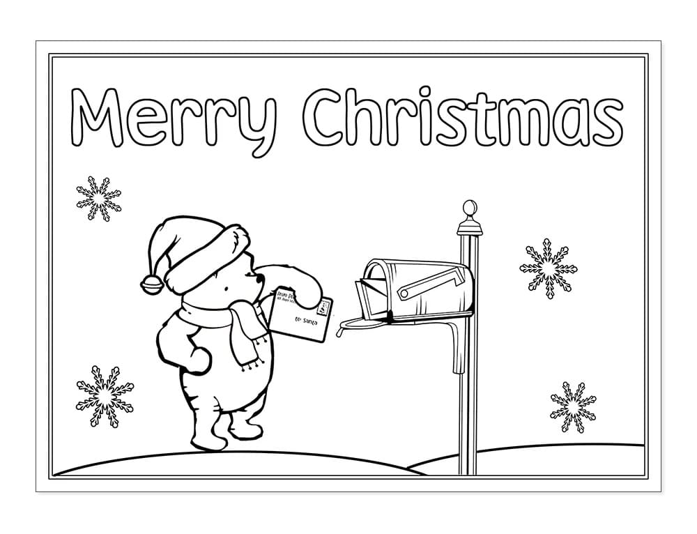 Coloriage gratuit Carte de Noël #216930 de la collection Fêtes et Célébrations à imprimer