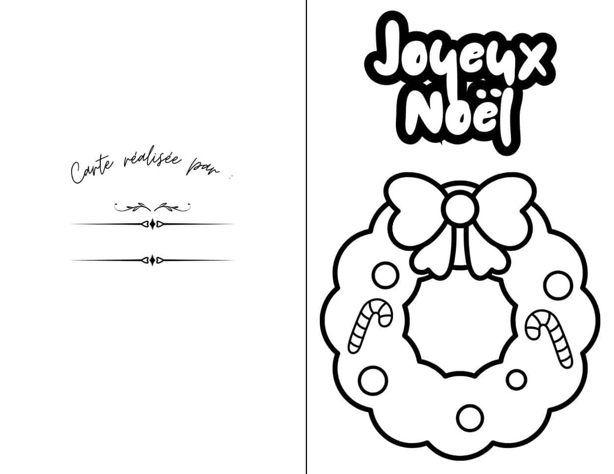 Coloriage gratuit Carte de Noël #216934 de la collection Fêtes et Célébrations à imprimer