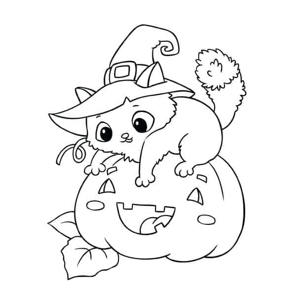 Coloriage gratuit Chat Halloween #203986 de la collection Fêtes et Célébrations à imprimer Coloriage gratuit Chat Halloween #203986 de la collection Fêtes et Célébrations à imprimer