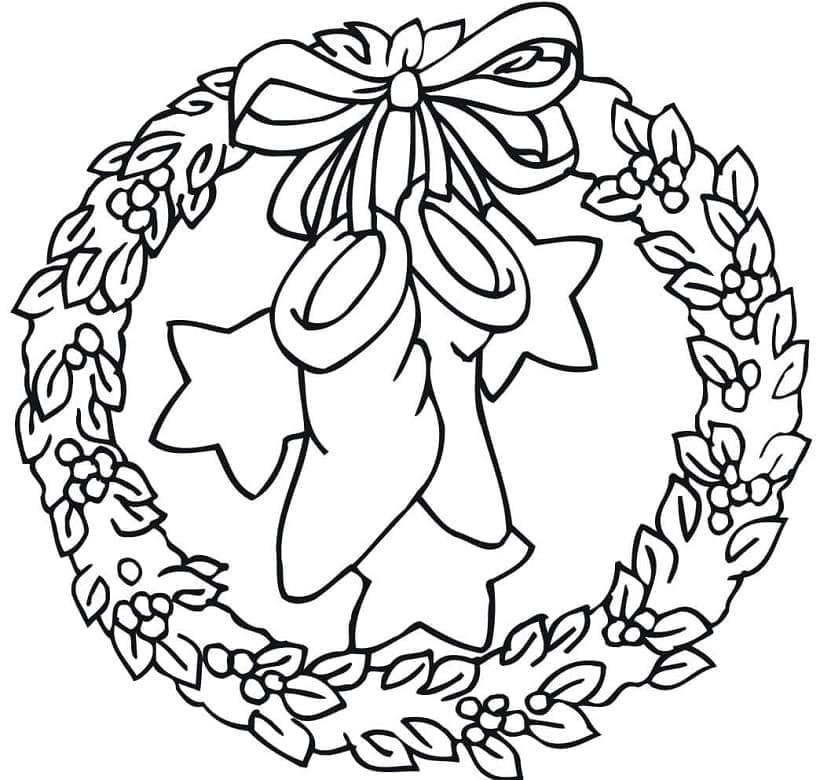 Coloriage gratuit Chaussette De Noël #216631 de la collection Fêtes et Célébrations à imprimer