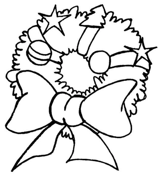 Coloriage gratuit pour enfants et adultes Couronne de Noël #169410, collection Fêtes et Célébrations