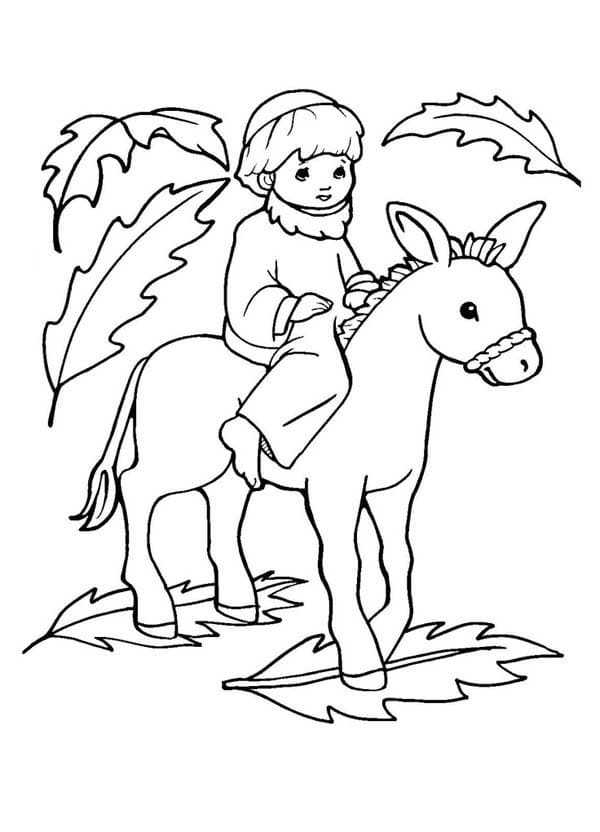 Coloriage à imprimer Dimanche des Rameaux #210852 de la série Fêtes et Célébrations, gratuit pour enfants et adultes