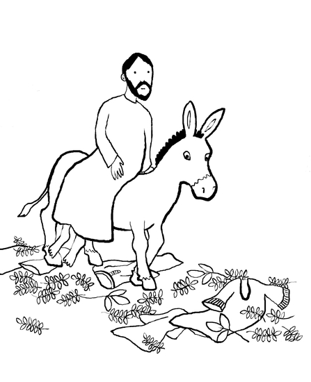 Dessin à colorier: Dimanche des Rameaux (Fêtes et Célébrations) #60305 - Coloriages à Imprimer Gratuits
