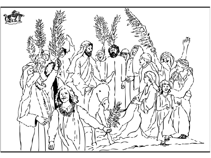Dessin à colorier: Dimanche des Rameaux (Fêtes et Célébrations) #60311 - Coloriages à Imprimer Gratuits