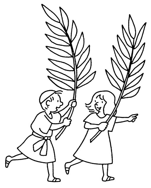 Dessin à colorier: Dimanche des Rameaux (Fêtes et Célébrations) #60315 - Coloriages à Imprimer Gratuits